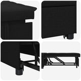 Sofa Bed Black 194 x 50 x 82 cm Plywood 42008584