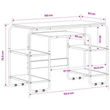 Desk with Storage Oak Wood 113.5 x 52 x 75.5 cm 8008036