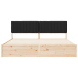 Bed Frame with Upholstered Headboard Black 200 x 200 cm 3398211