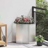 Corner Planter Silver 45 x 45 x 50 cm Stainless steel 883672