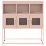 ZNTS Sideboard Pink 100.5x39x107 cm Cold-rolled Steel 853417