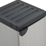 Garden Storage Cabinet Grey and Black PVC and Polypropylene Compact 340982