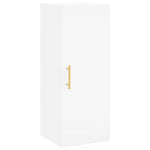 Highboard White 34.5x34x180 cm Engineered Wood 3199097