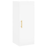 Highboard White 34.5x34x180 cm Engineered Wood 3199097