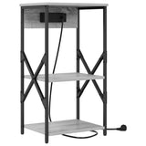 Bedside Cabinet with Shelf 2 pcs Grey Sonoma 41 x 31 x 76 cm 859532