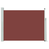 ZNTS Patio Retractable Side Awning 120x500 cm Brown 48393