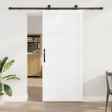 Sliding Door ORKDAL White 93 x 211 cm Solid Pine Wood 3333489