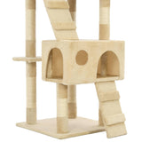 Cat Tree with Sisal Scratching Posts 170 cm Beige 170614