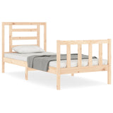Bed Frame without Mattress Single Solid Wood Pine 3192846