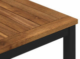 Garden Dinner Table Natural and Black 196 x 100.5 x 75 cm 3394419