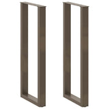 Bar Table Legs U-Shaped 2 pcs Natural Steel 50x cm Steel 4013247
