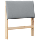 Upholstered Headboard Light Grey 80 cm Solid Pine Wood 879309