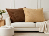 Cushion Cover 6 pcs HEERLEN Light Brown 80 x 80 cm Flannel 913778