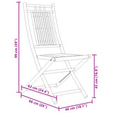 Folding Garden Chairs 6 pcs 46x66x99 cm Bamboo 3278512