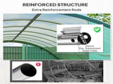 4 x 3 Polytunnel Greenhouse, with Windows and Doors - Green T3398P323825