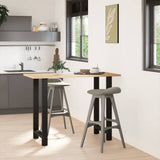 Bar Table Legs Black 2 pcs 60x cm Steel 4013344
