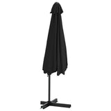 Garden Parasol with Steel Pole 300 cm Black 47318