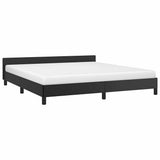 Bed Frame without Mattress Black King Faux Leather 347533