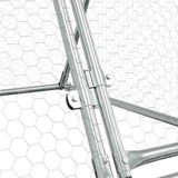 Chicken Cage Silver 400x105x91 cm Galvanised Steel 172558