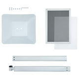 Pedestal Poster Stand 32 x 27 x 119 cm Cast Iron Silver 42030064