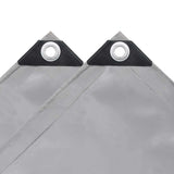 Tarpaulins Grey 3 x 3 m Canvas with PVC Coating 43809