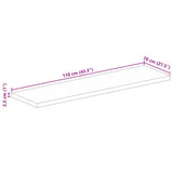 Table Top 110x70x2.5 cm Rectangular Solid Wood Acacia 370936