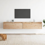Wall Cabinets 2 pcs 100x30x35 cm Solid Wood Pine 813466