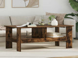 Coffee Table Smoked Oak 90 x 50 x 45 cm Engineered Wood 8000256