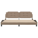 Bed Frame without Mattress "Zadar" Cappuccino 200x200 cm Faux Leather 3208209