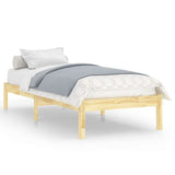 Bed Frame without Mattress Solid Wood Single 809982
