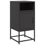 ZNTS Bedside Cabinets 2 pcs Black 36x39x78 cm Steel 846567