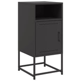 ZNTS Bedside Cabinets 2 pcs Black 36x39x78 cm Steel 846567