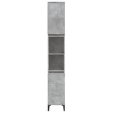 Bathroom Cabinet Concrete Grey 30x30x190 cm Engineered Wood 819800