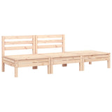 Garden Sofa 3-Seater Solid Wood Pine 838033