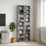CD Cabinet 2 pcs Grey Sonoma 33 x 23.5 x 175 cm Engineered Wood 8012653