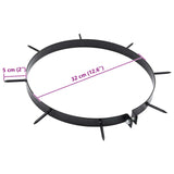 Lawn Aerator Clamp with Spikes 5 pcs Black 320 mm Iron 42032340