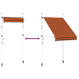 Manual Retractable Awning 150 cm Orange and Brown 145835