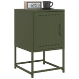 ZNTS Bedside Cabinet Olive Green 36x39x60.5 cm Steel 846454