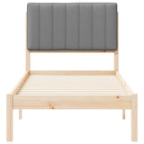 Bed Frame with Upholstered Headboard Light Grey 80 x 200 cm 878079