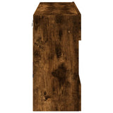 TV Wall Cabinet with LED Lights Smoked Oak 98,5x30x60,5 cm 837110