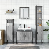 4 Piece Bathroom Cabinet Set Grey Sonoma Engineered Wood 3214362