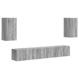 TV Cabinet Set Wall-mounted 5 pcs Grey Sonoma Engineered Wood 3409075