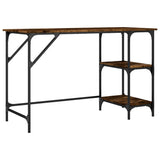 Desk Smoked Oak 120x50x75 cm Metal and Engineered Wood 845323
