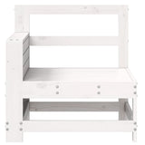 Garden Sofa White Solid pine wood Compact Modular Garden Sofa 844879