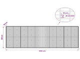 Gabion with 3.5 mm Wire and 5x10 cm Mesh 500x30x200 cm 3462772