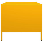 ZNTS Coffee Table Mustard Yellow 101.5x50x43.5 cm Cold-rolled Steel 851277