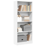 ZNTS Bookcase White 60x24x143 cm Engineered Wood 857812