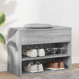 Shoe Bench Grey Sonoma 60x30x45 cm Engineered Wood 816051