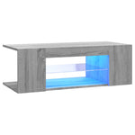 ZNTS TV Cabinet with LED Lights Grey Sonoma 90x39x30 cm 822666