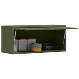 Wall Cabinet for Garage with Gas-lift Door Olive green 883279